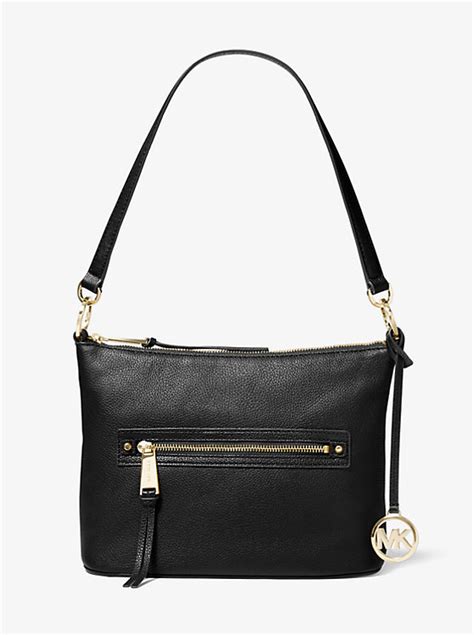 Rhea Medium Pebbled Leather Shoulder Bag 